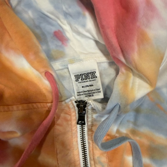 PINK Victoria's Secret Tie-Dye Hoodie - Orange, Blue, Pink - Picture 2 of 2